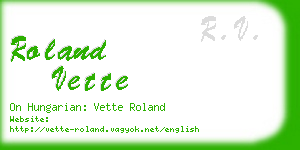 roland vette business card